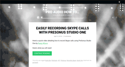 Desktop Screenshot of proaudiohowto.com