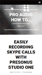 Mobile Screenshot of proaudiohowto.com